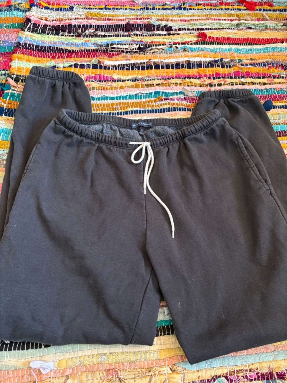 Brandy Melville Men's Black Drawstringi Sweatshorts